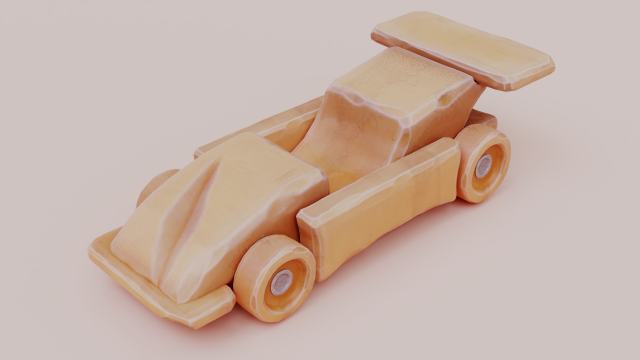 wooden car toy Modelo 3D .c4d .max .obj .3ds .fbx .stl .blend 