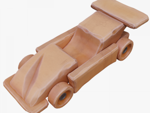 wooden car toy Modelo 3D