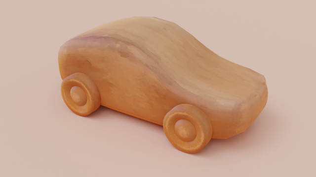 wooden car Modello 3D .c4d .max .obj .3ds .fbx .stl .blend 