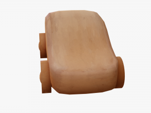 wooden car Modello 3D