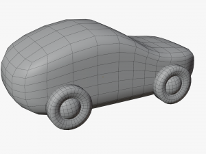 wooden car Modello 3D