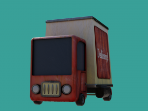 Cartoon Delivery Truck Modelo 3D