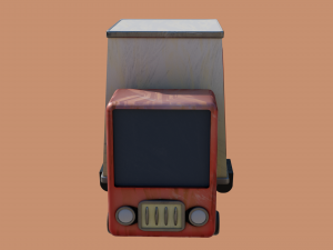 Cartoon Delivery Truck Modelo 3D