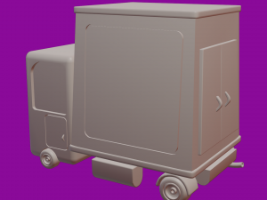 Cartoon Delivery Truck Modelo 3D