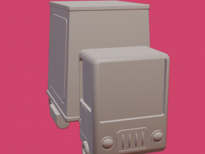 Cartoon Delivery Truck Modelo 3D