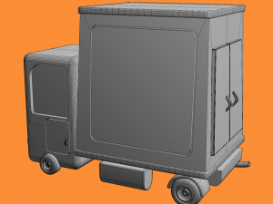 Cartoon Delivery Truck Modelo 3D