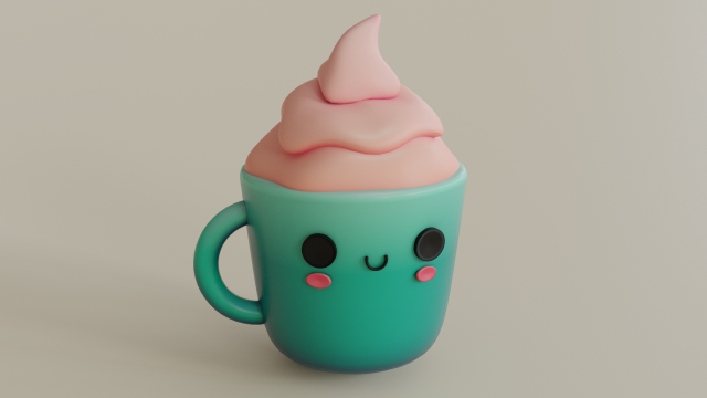 Cartoon mug Modelo 3D .c4d .max .obj .3ds .fbx .stl .blend 