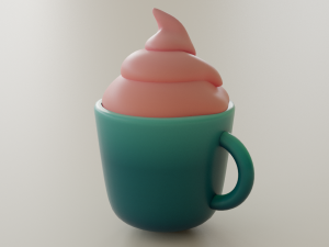 Cartoon mug Modelo 3D