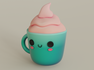 Cartoon mug Modelo 3D