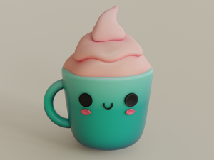 Cartoon mug Modelo 3D