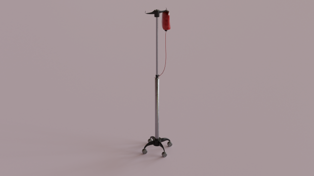 Drip blood stand 3D Model .c4d .max .obj .3ds .fbx .stl .blend 