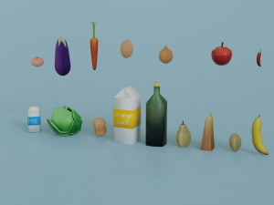 Food low-poly 3D Модель