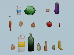 Food low-poly 3D Модель