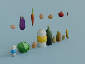 Food low-poly 3D Модель