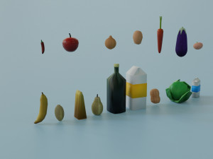 Food low-poly 3D Модель