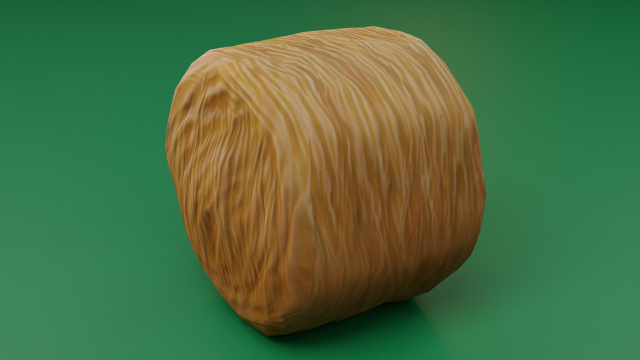 Hay Bale 3D Model .c4d .max .obj .3ds .fbx .stl .blend 