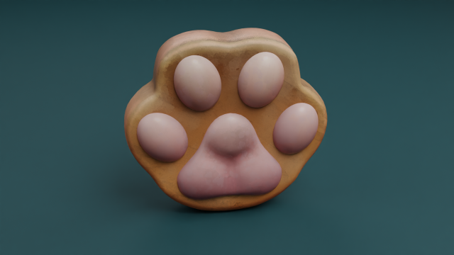 Paw stylized Modello 3D .c4d .max .obj .3ds .fbx .stl .blend 