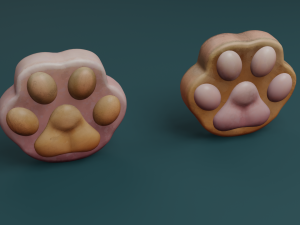 Paw stylized Modello 3D