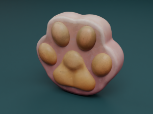 Paw stylized Modello 3D