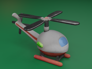 Helicopter cartoon Modelo 3D