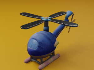 Helicopter cartoon Modelo 3D