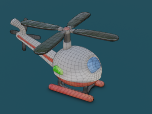 Helicopter cartoon Modelo 3D