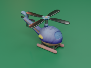 Helicopter cartoon Modelo 3D