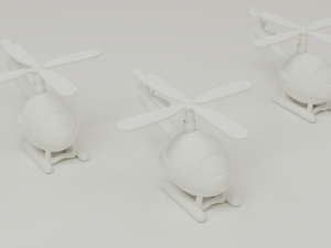 Helicopter cartoon Modelo 3D