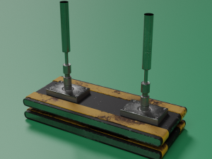 Industrial conveyor roller Modèle 3D