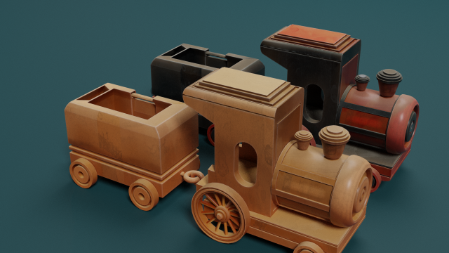 Train Model 3D .c4d .max .obj .3ds .fbx .stl .blend 