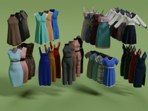 Clothes asset n1 to n9 3D Model