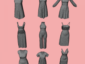 Clothes asset n1 to n9 3D Модель