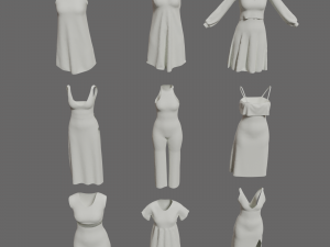 Clothes asset n1 to n9 3D Модель