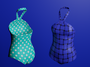 Swimwear costumes Pack 3D Model