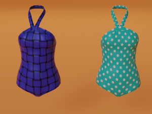 Swimwear costumes Pack 3D Model