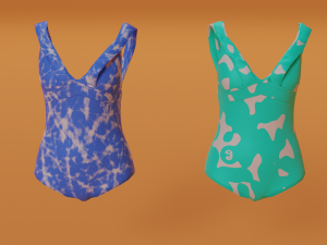 Swimwear costumes Pack 3D Model