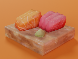 Hand-painted sashimi 3D 모델