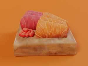 Hand-painted sashimi 3D 모델