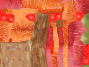 Hand-painted sashimi 3D 모델