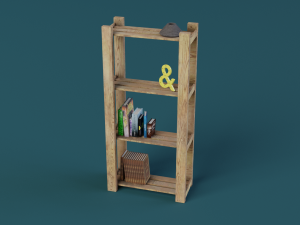 Bookshelf 3D Model