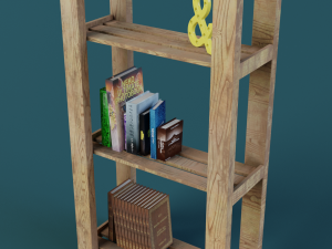 Bookshelf 3D Model