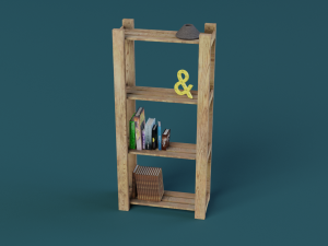 Bookshelf 3D Model