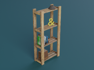 Bookshelf 3D Model