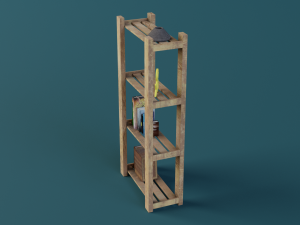 Bookshelf 3D Model