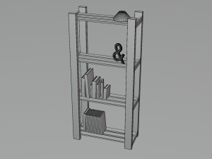 Bookshelf 3D Model