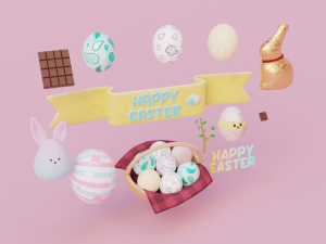 Easter Icons 3D मॉडल