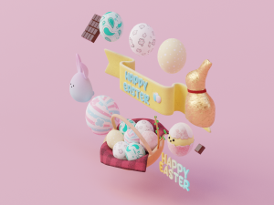 Easter Icons 3D मॉडल