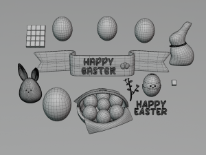 Easter Icons 3D मॉडल