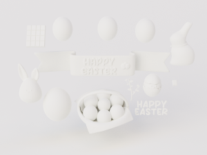 Easter Icons 3D मॉडल