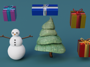 Christmas Icons Modello 3D